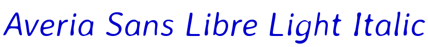 Averia Sans Libre Light Italic police de caractère
